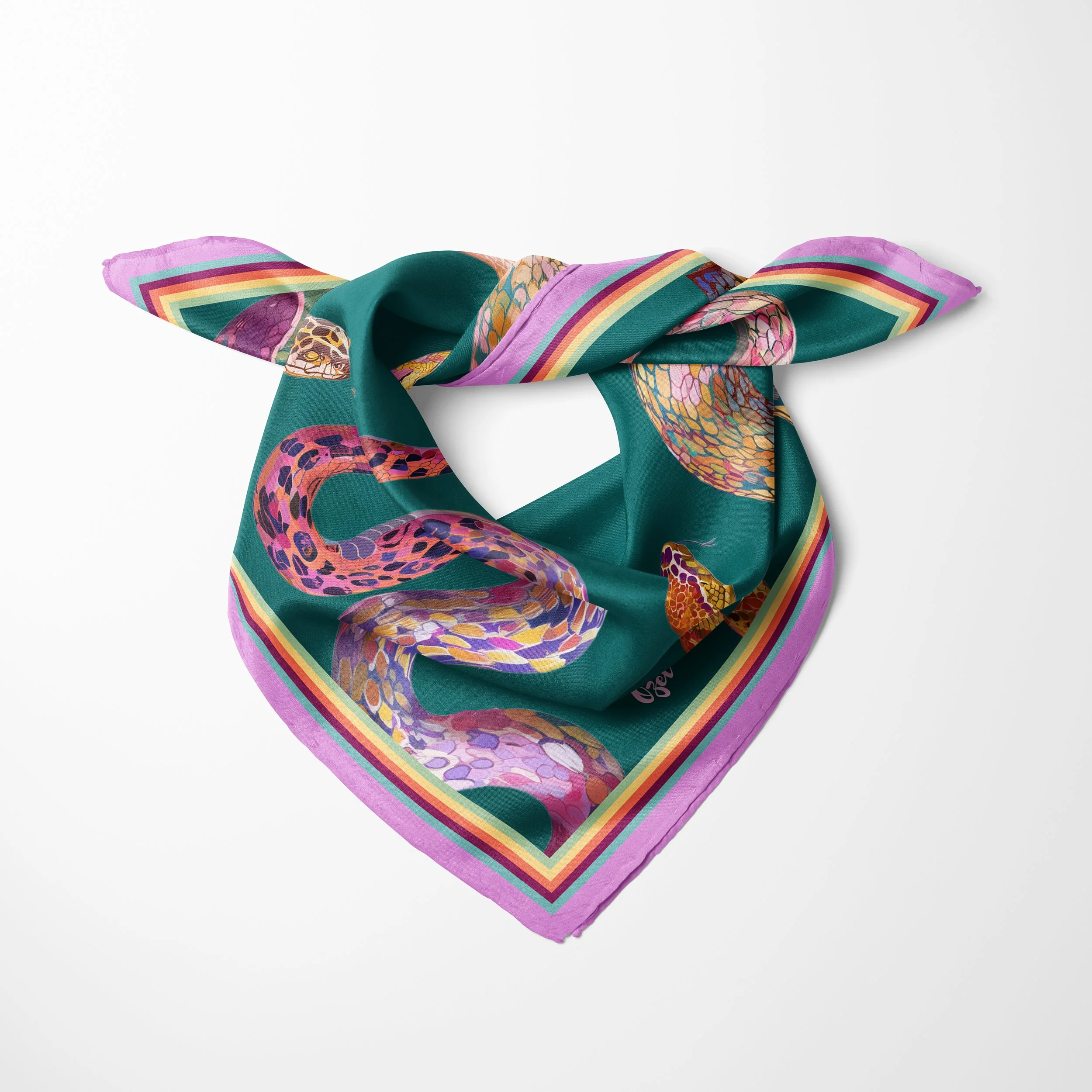 Sweet Venom in Teal Silk Scarf | Ozel Silk — Ozel Silk